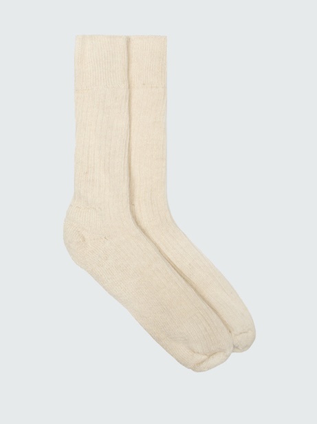 Last Long Ribbed Sock Finisterre Stylish Ecru