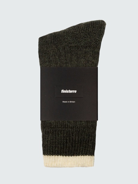 Bosun Sock Khaki/Ecru Finisterre Stylish