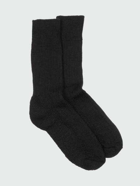 Black Last Long Ribbed Sock Finisterre Stylish