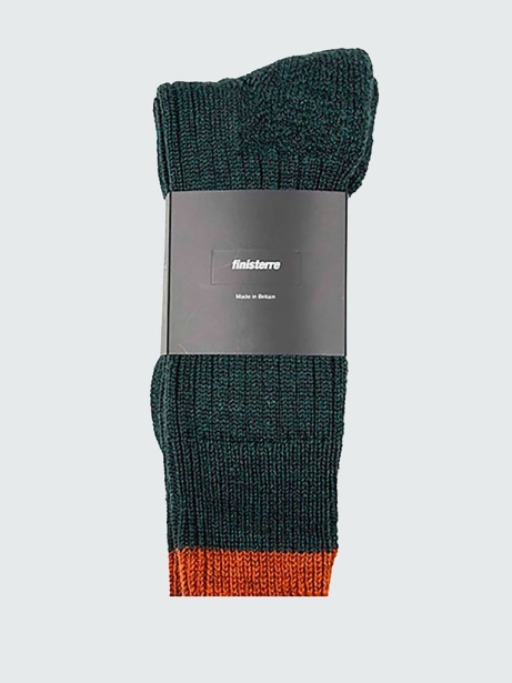 Bosun Sock Pine Green/Rust Finisterre Stylish