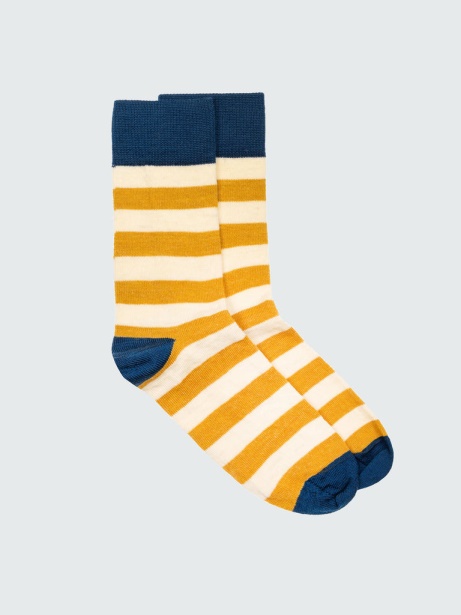 Finisterre Stylish Beeswax/Ecru/Kingfisher Last Long Original Sock
