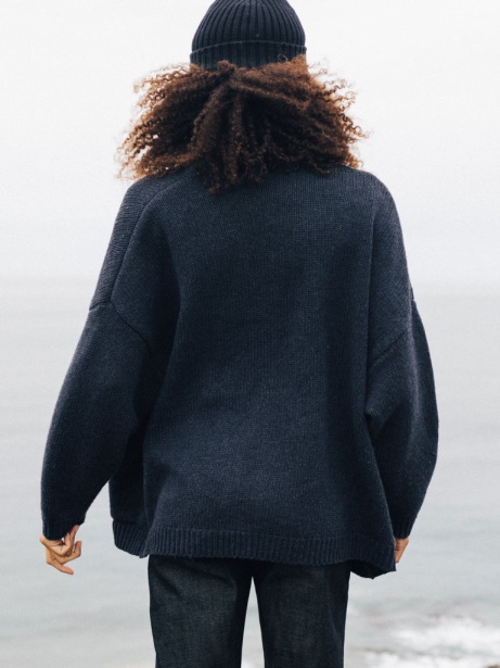 Eyre Knit Cardigan Finisterre Stylish Indigo