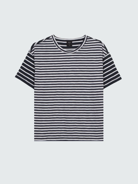 Finisterre Stylish Dart T-Shirt Navy/White