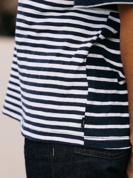 Finisterre Stylish Dart T-Shirt Navy/White