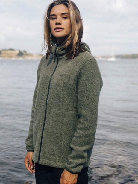 Finisterre Stylish Budock Full Zip Hoodie Artichoke