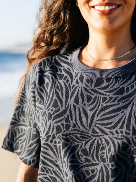 Indigo Print Finisterre Stylish Dutson T-Shirt