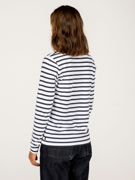 Eldon Long Sleeve T-Shirt Navy/White Stripe Finisterre Stylish