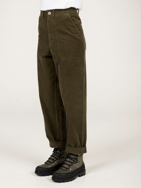 Dark Olive Yarrel Cord Trouser Finisterre Stylish