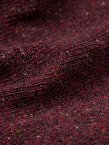 Farne Roll Neck Knit Jumper Finisterre Stylish Bordeaux Red