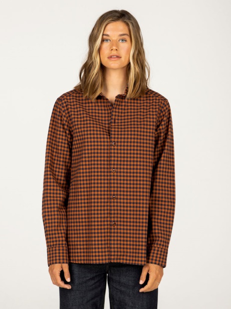 Copper Check Wren Checked Shirt Finisterre Stylish