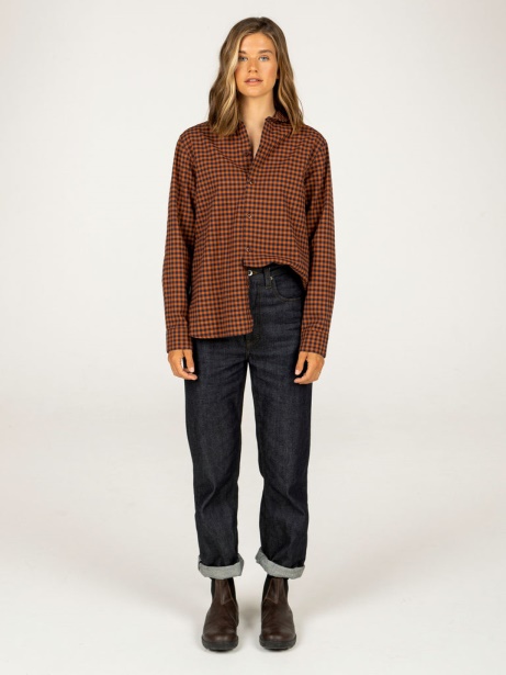 Copper Check Wren Checked Shirt Finisterre Stylish
