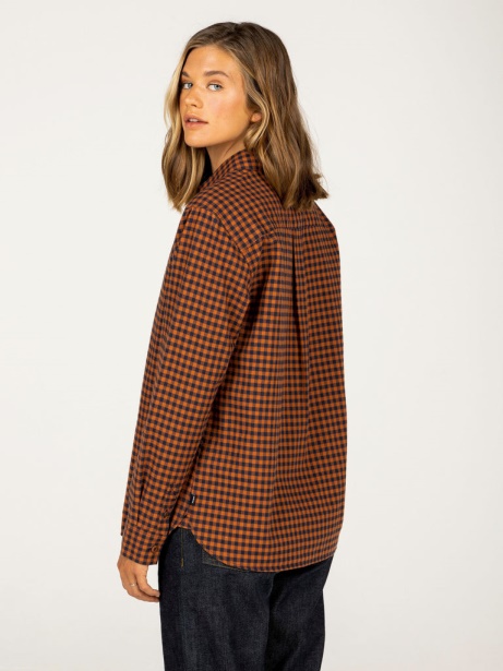 Copper Check Wren Checked Shirt Finisterre Stylish