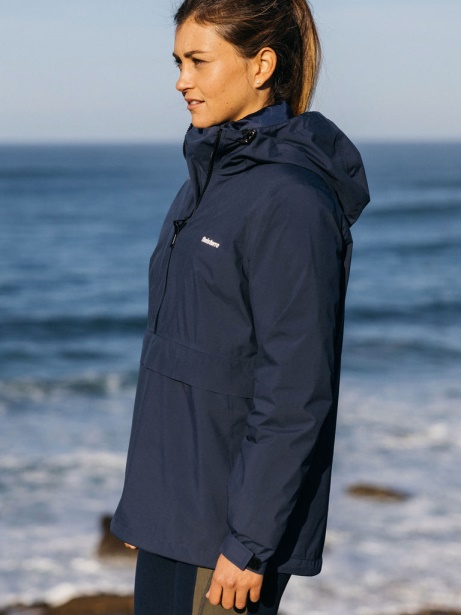 The Rainbird Waterproof Smock Jacket Senna Blue Finisterre Stylish
