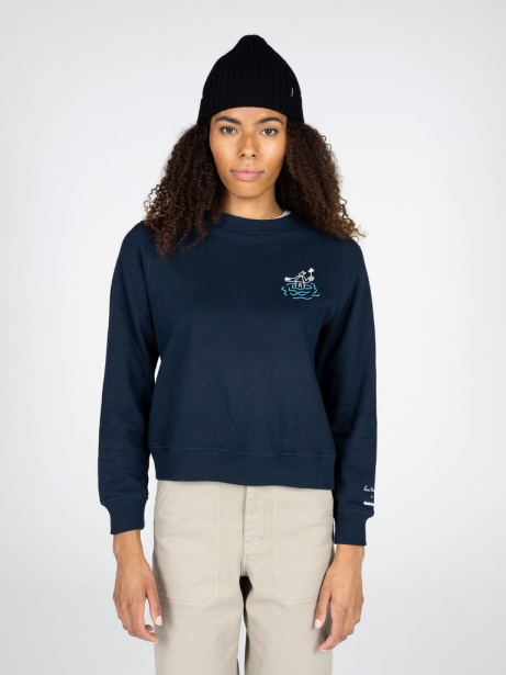 Finisterre Stylish Women's Lucas Beaufort Finisterre Stylish Sweatshirt Navy