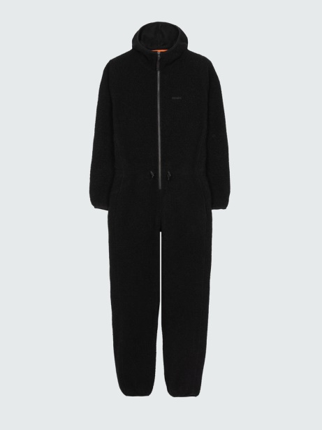 Finisterre Stylish Black Budock Fleece Jumpsuit
