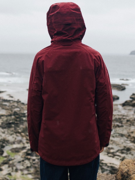 Finisterre Stylish Women's Stormbird Waterproof Jacket Dark Burgundy