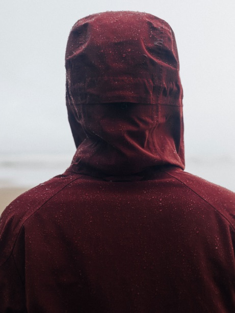 Finisterre Stylish Women's Stormbird Waterproof Jacket Dark Burgundy