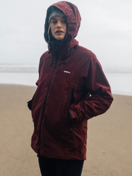 Finisterre Stylish Women's Stormbird Waterproof Jacket Dark Burgundy