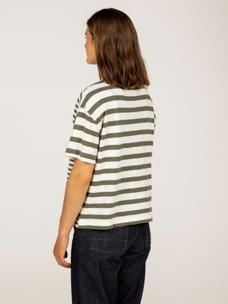 Olive/White Dart T-Shirt Finisterre Stylish