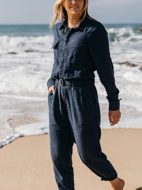 Finisterre Stylish Pennan Linen Zip Jumpsuit