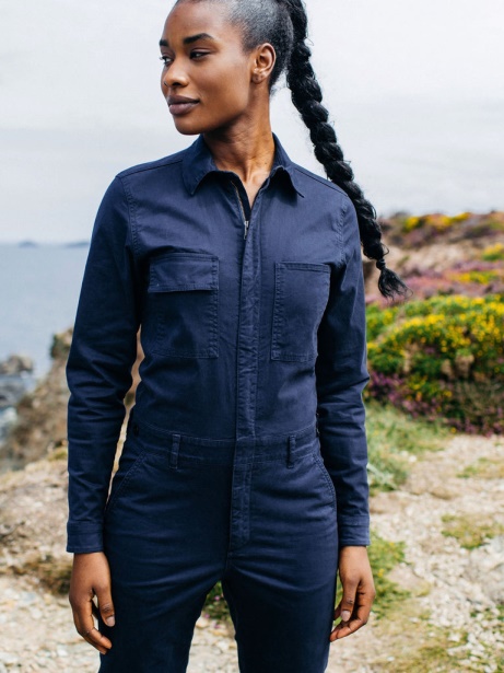 Pennan Zip Jumpsuit Navy Finisterre Stylish