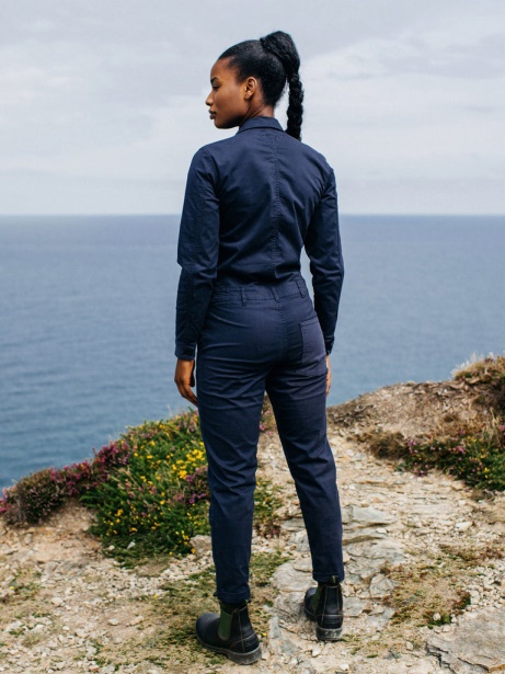 Pennan Zip Jumpsuit Navy Finisterre Stylish