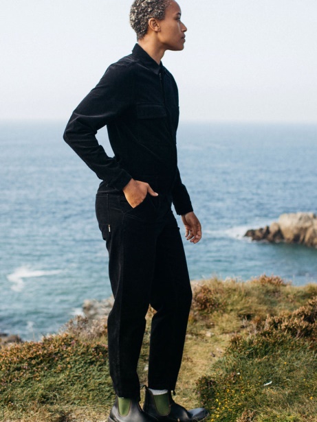 Cord Pennan Zip Jumpsuit Black Finisterre Stylish