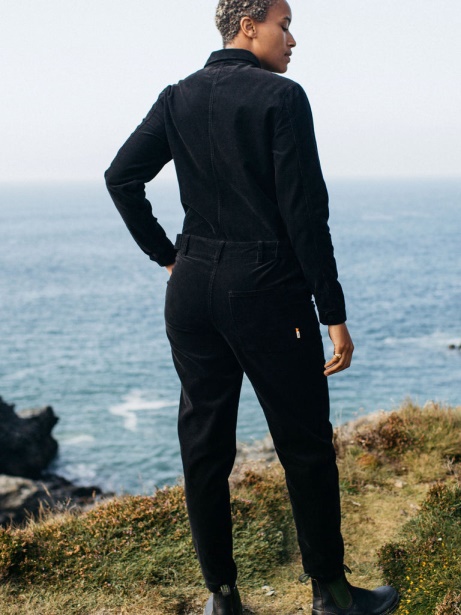 Cord Pennan Zip Jumpsuit Black Finisterre Stylish