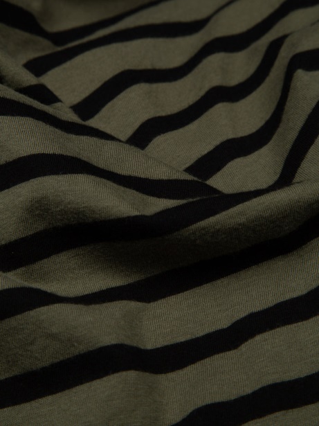 Eldon Long Sleeve T-Shirt Olive/Black Finisterre Stylish