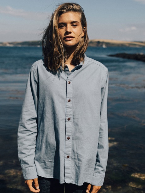 Wren Shirt Finisterre Stylish Blue Steel