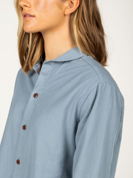 Wren Shirt Finisterre Stylish Blue Steel