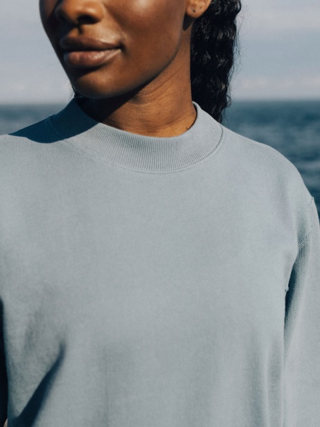 Finisterre Stylish Bidston Sweatshirt Blue Steel