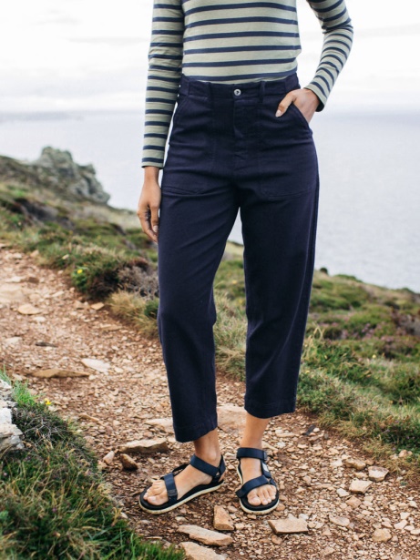 Navy Finisterre Stylish Yarrel Canvas Trouser