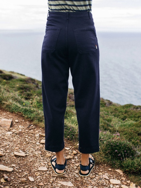 Navy Finisterre Stylish Yarrel Canvas Trouser