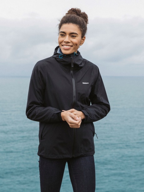 Finisterre Stylish Black The Rainbird Waterproof Jacket