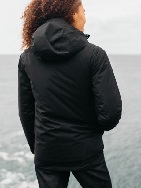 Finisterre Stylish Black The Rainbird Waterproof Jacket