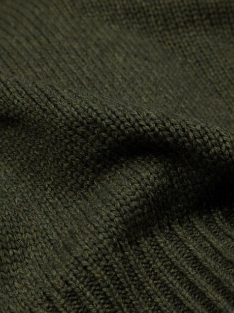 Dark Olive Eyre Knit Jumper Finisterre Stylish