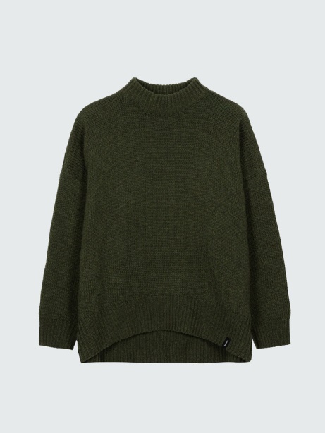 Dark Olive Eyre Knit Jumper Finisterre Stylish