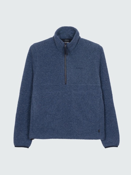 Finisterre Stylish Budock Wool Smock Fleece Dark Ozone