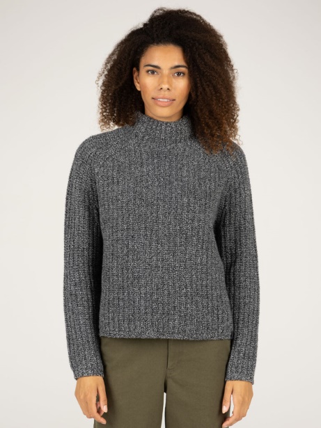 Bly Funnel Neck Jumper Finisterre Stylish Anthracite