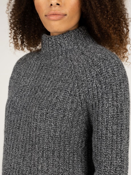 Bly Funnel Neck Jumper Finisterre Stylish Anthracite