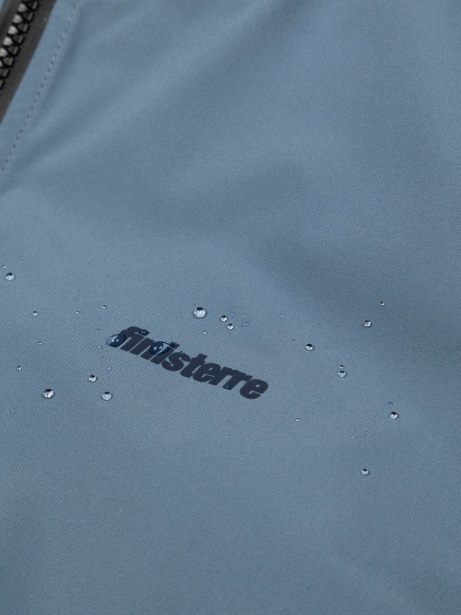 The Rainbird Waterproof Jacket Blue Steel Finisterre Stylish
