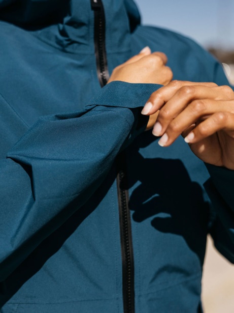 Finisterre Stylish Kingfisher Blue The Rainbird Waterproof Jacket