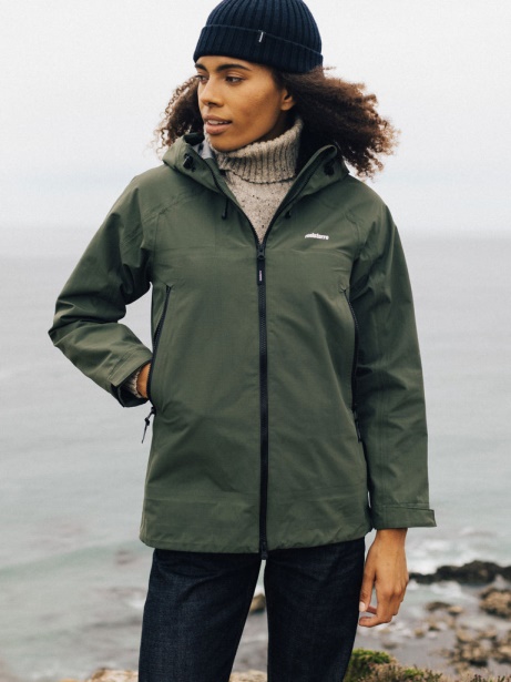 Women's Stormbird Waterproof Jacket Finisterre Stylish Olive