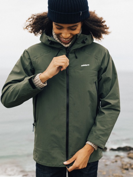 Women's Stormbird Waterproof Jacket Finisterre Stylish Olive