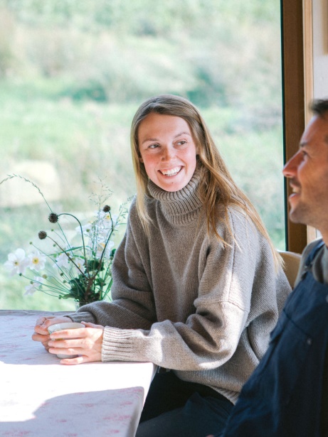 Finisterre Stylish Eyre Roll Neck Knit Jumper Dark Oatmeal