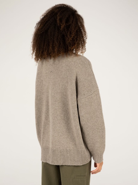 Finisterre Stylish Eyre Roll Neck Knit Jumper Dark Oatmeal