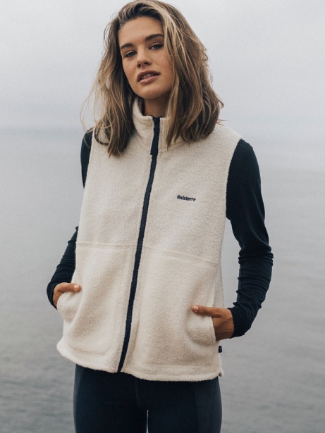 Budock Gilet Finisterre Stylish Ecru