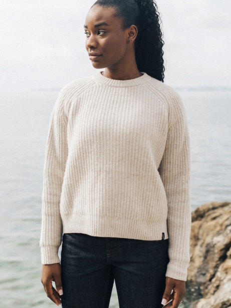 Finisterre Stylish Mora Knit Jumper Ecru