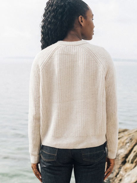 Finisterre Stylish Mora Knit Jumper Ecru